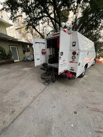 Magnet Plumbing service vehicle on-site for Water Heater Repair in The Canyon
