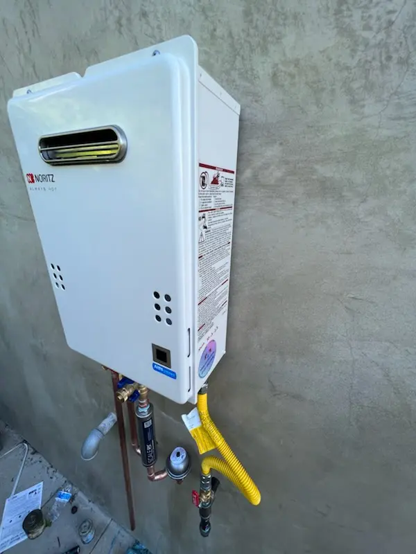 Tankless water heater installation for The Canyon homes